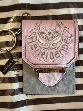 Henri Bendel Bandana Card Case Holder, Light Pink New with Tags
